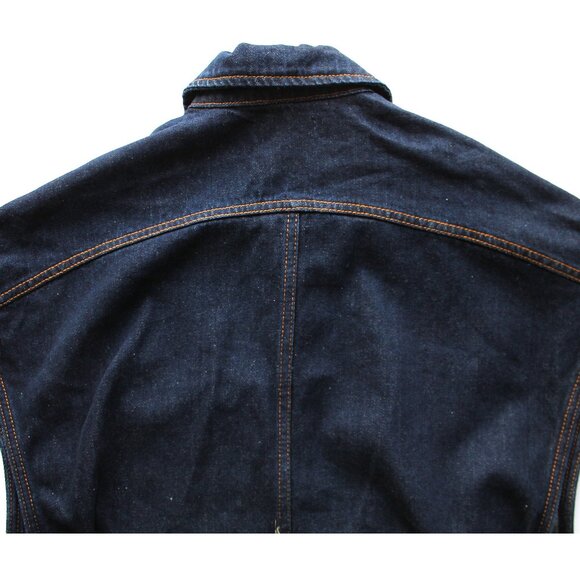 DRIES VAN NOTEN Vassie Short Jacket / Size 36 / Indigo Blue Jean Oversized - Picture 8 of 9